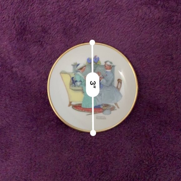 532 Gaily Sharing Vintage Times - Norman Rockwell Four Seasons Miniature Plate - Picture 7 of 8